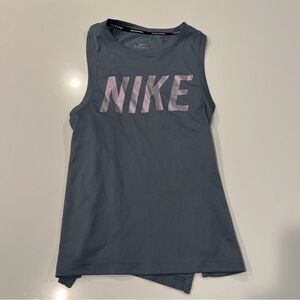 Nike Gray Tank Top with Silver Logo